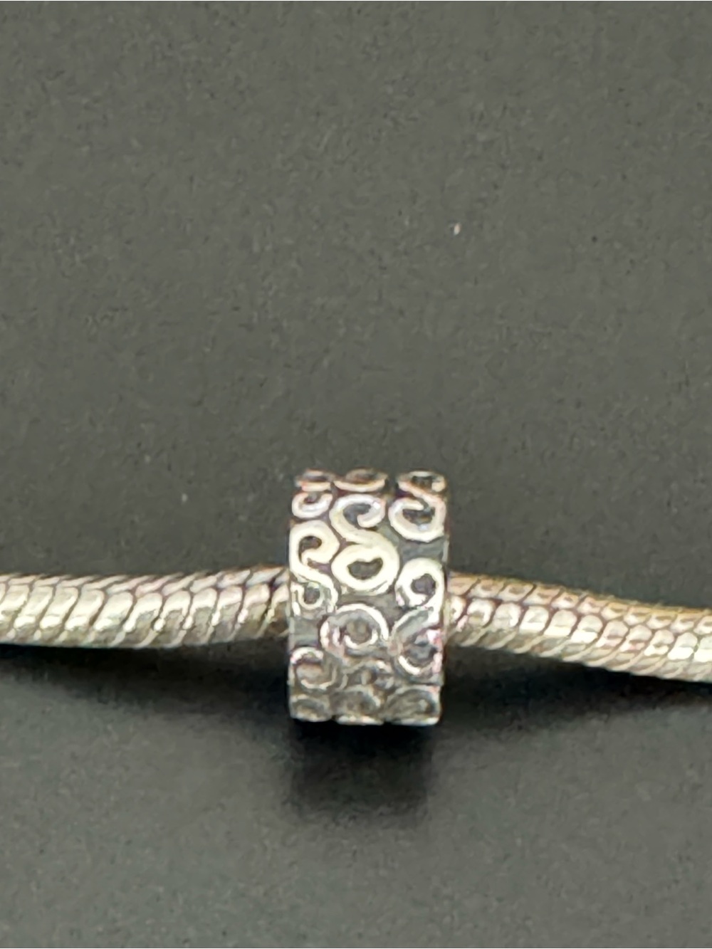 Pandora Retired Swirl Clip Charm in 925 Sterling Silver